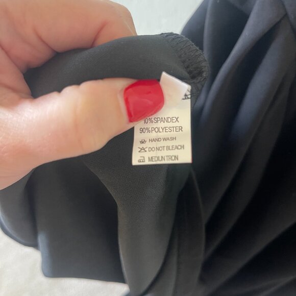 NWOT - Amazon Memorisea Black Square Neck A Line Midi Dress Black - Small - Picture 8 of 9